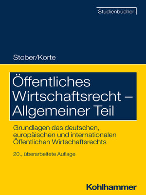 cover image of Öffentliches Wirtschaftsrecht--Allgemeiner Teil